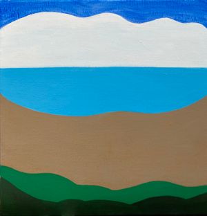 Aan de dijk in Friesland 